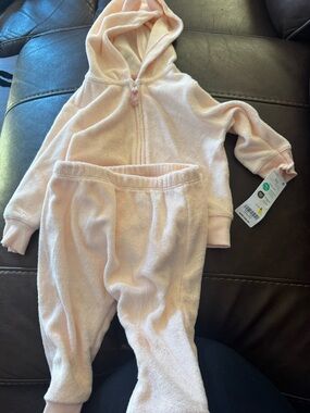 Carter's Light Pink Hooded Terry Set